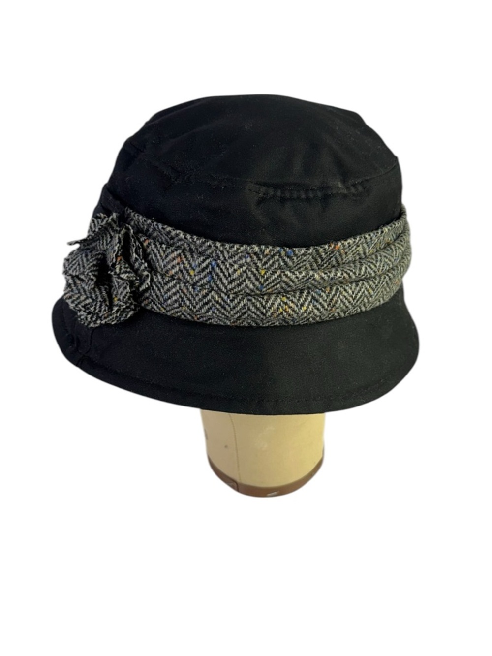 Mucros Kate Wax Hat- Black Size large
